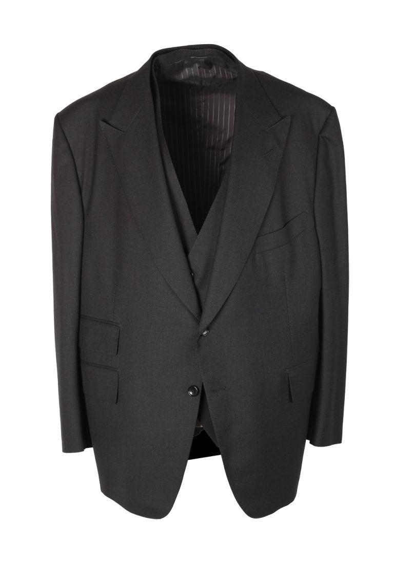 TOM FORD Windsor Gray 3 Piece Suit Size 60 / 50R U.S. Wool Fit A - thumbnail | Costume Limité