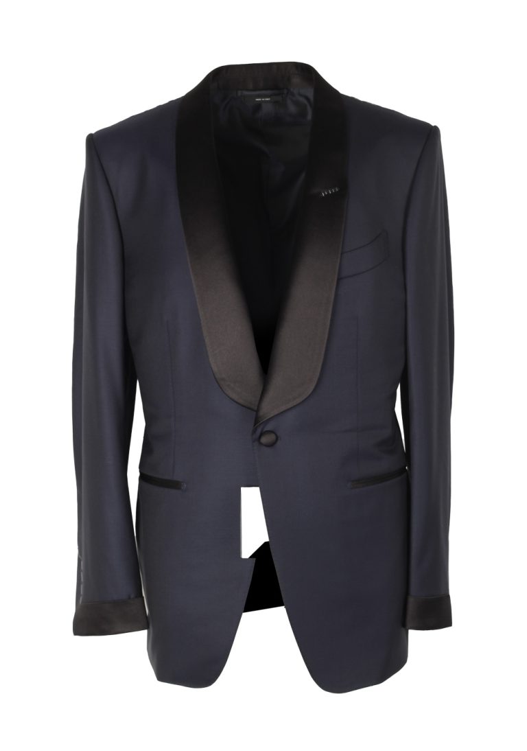 TOM FORD O’Connor Blue Shawl Collar Tuxedo Suit Size 50 / 40R U.S.  Fit Y - thumbnail | Costume Limité