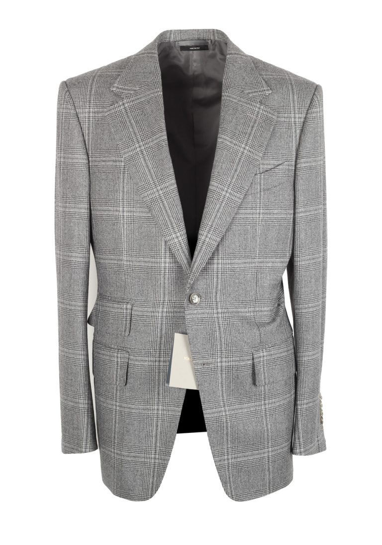 TOM FORD Windsor Checked Gray Sport Coat Size 48 / 38R U.S. In Wool - thumbnail | Costume Limité