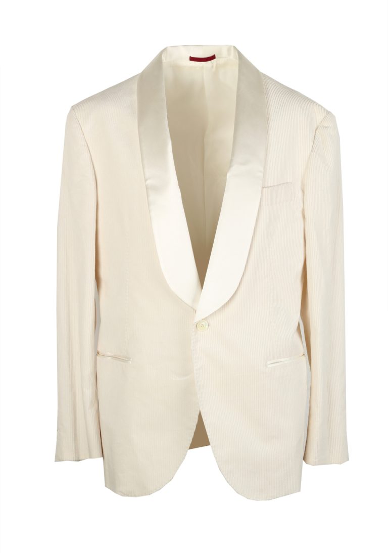 Brunello Ccinelli Ivory Signature Tuxedo Dinner Jacket Size 50 / 40R U.S. - thumbnail | Costume Limité