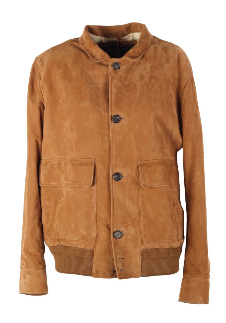 Loro Piana Brown Suede  Bomber Jacket Coat Size XL / 54 / 44R U.S. - thumbnail | Costume Limité