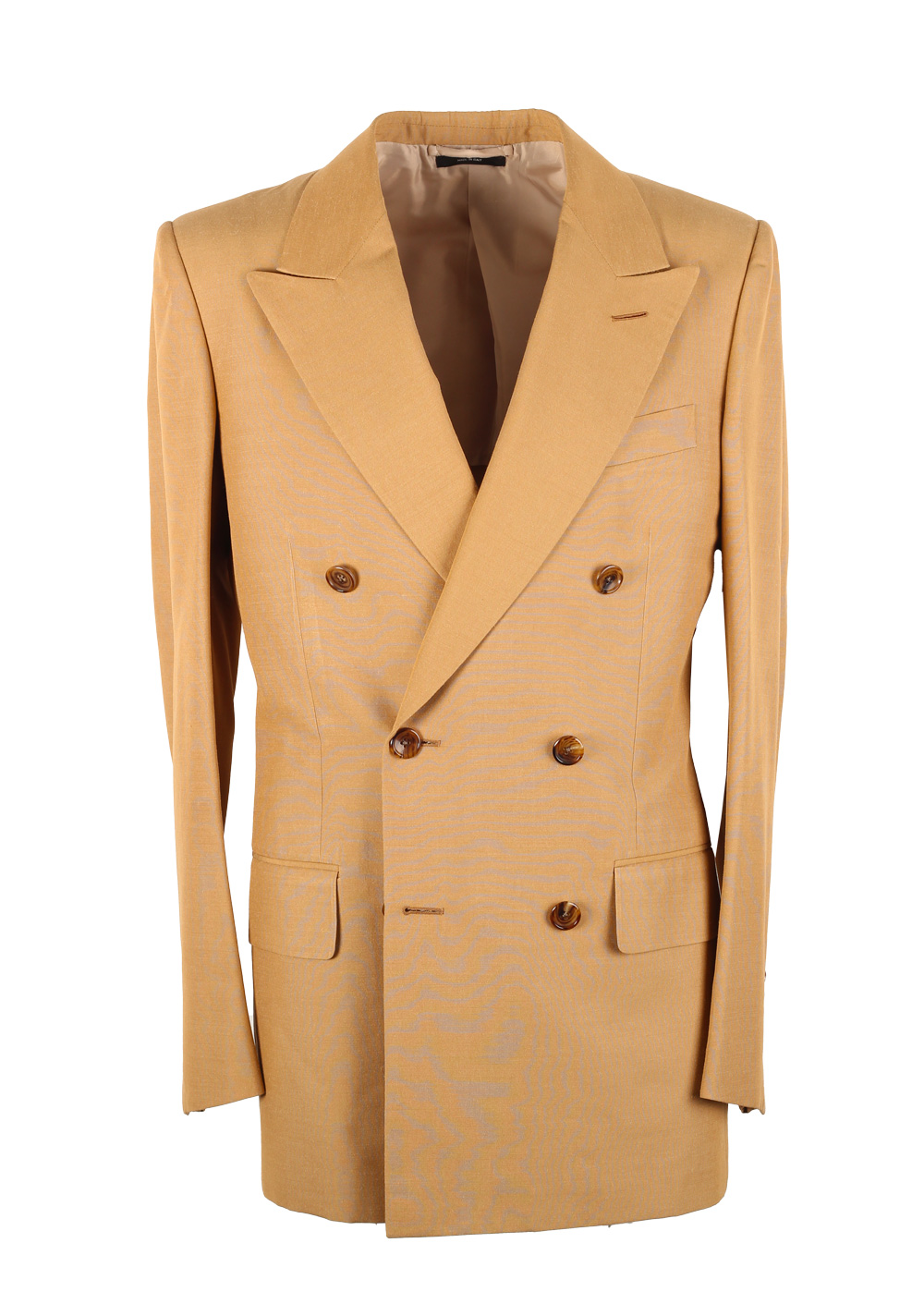 TOM FORD Shelton Beige Silk Double breasted Sport Coat Size 46 / 36R U.S. | Costume Limité