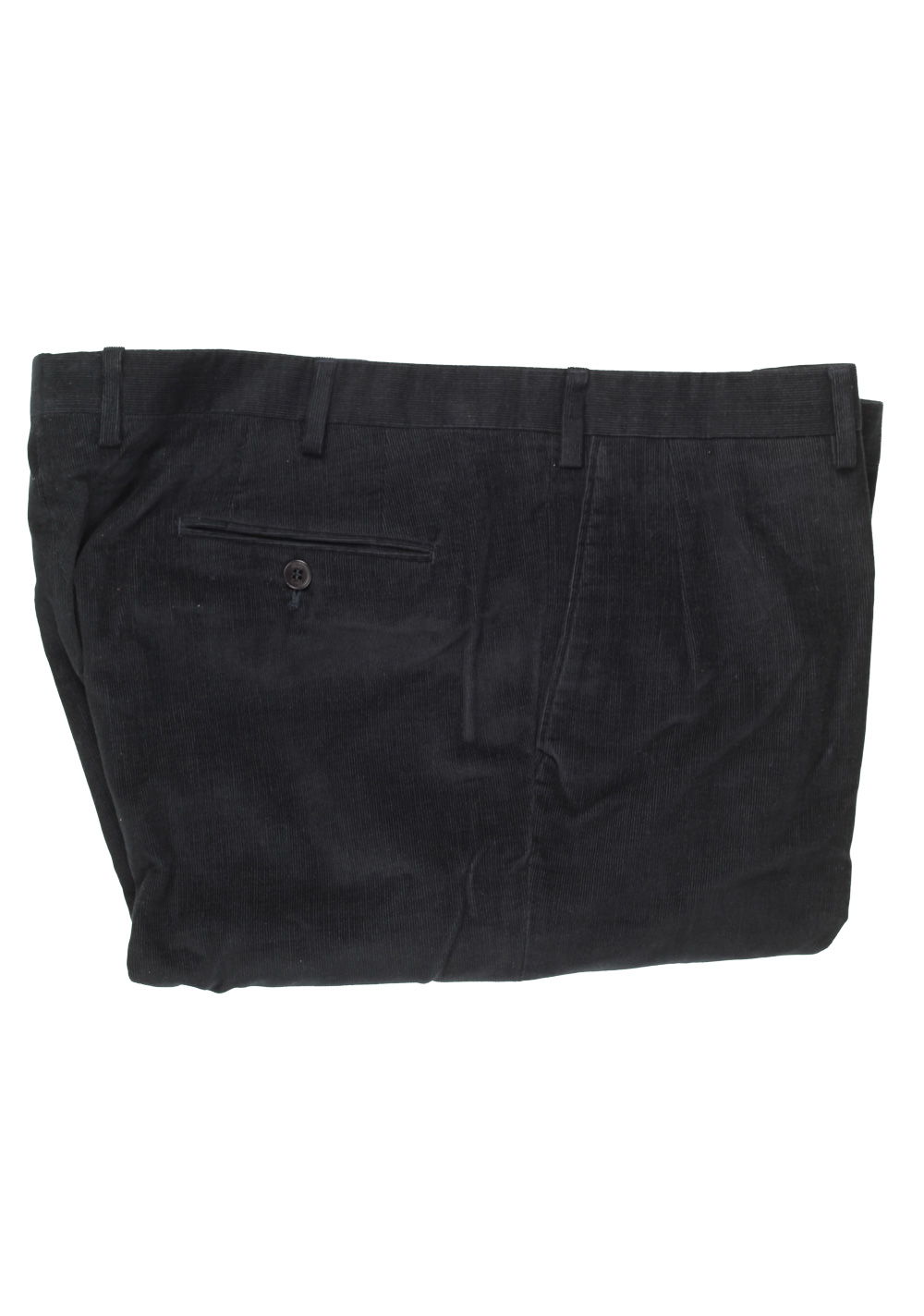 Brioni Black Montana Corduroy Trousers Size 58 / 42 U.S.