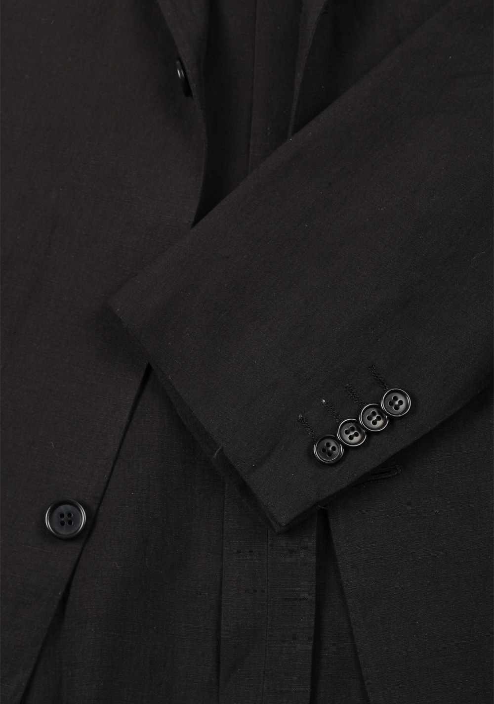 Kiton Black Sport Coat Size 48 / 38R U.S. In Silk Linen – image 4