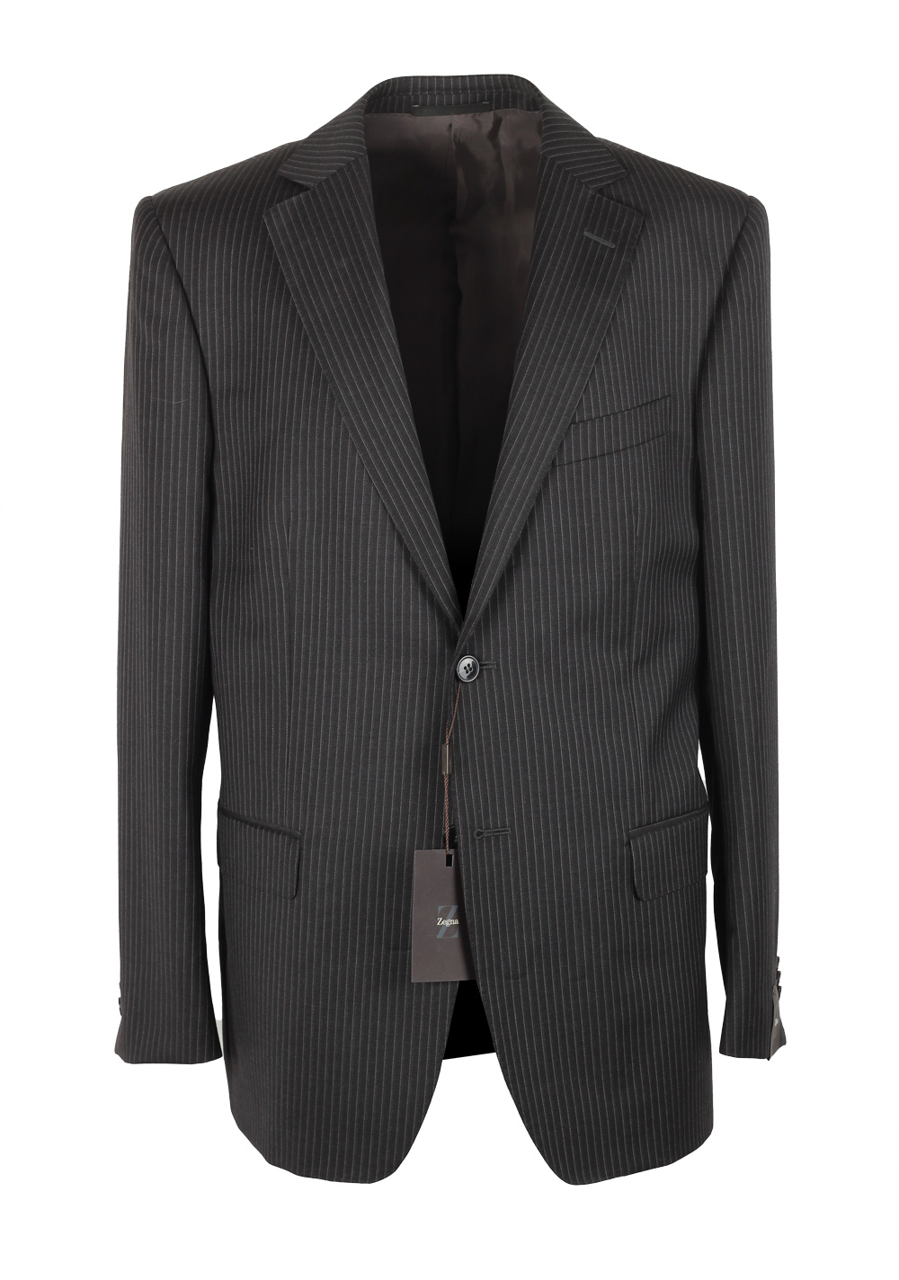 Z Zegna Gray Striped City Wool Suit Size 50 / 40R U.S. | Costume Limité