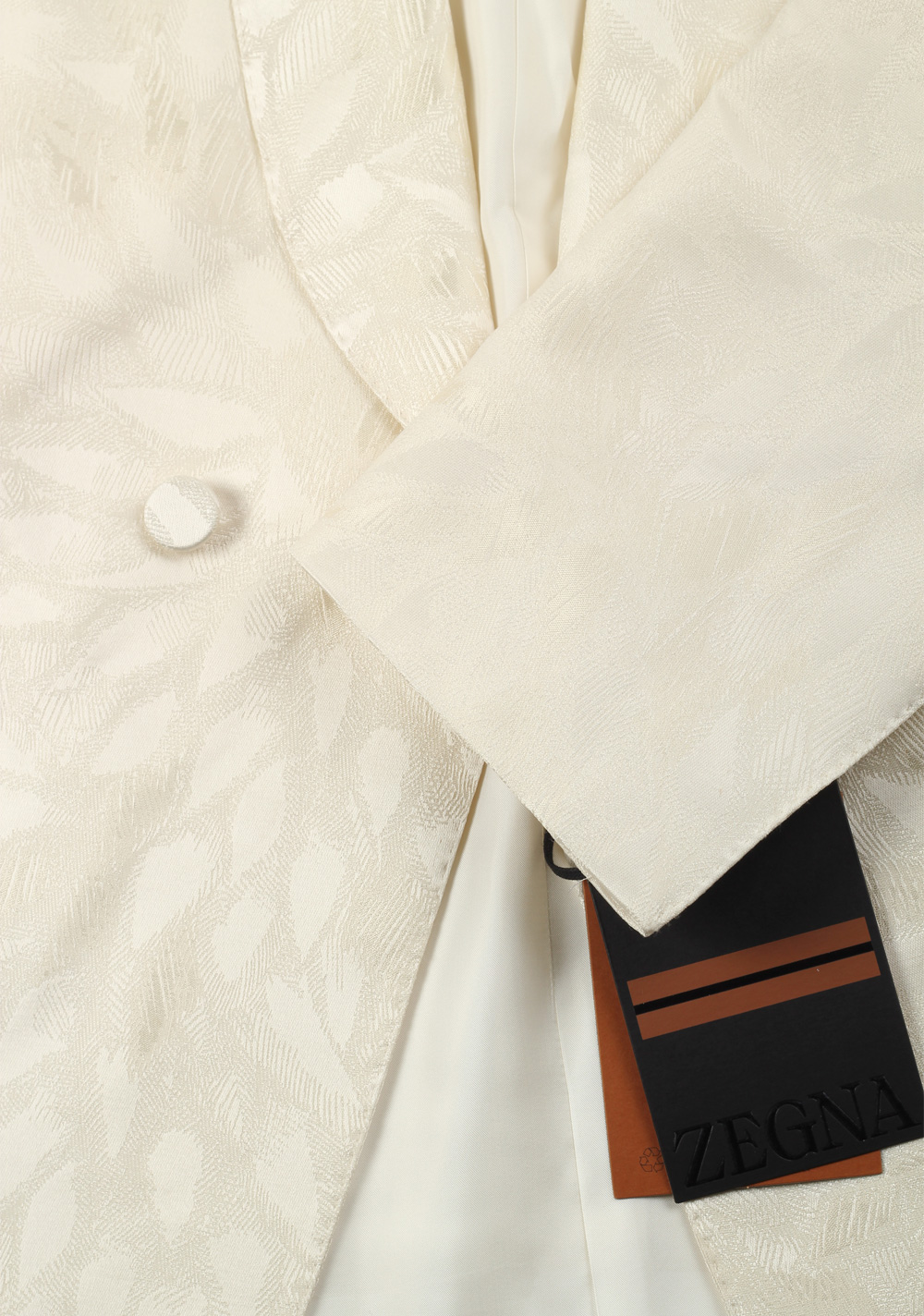 ZEGNA Sartorial Off White Tuxedo Dinner Jacket Size 54 / 44R U.S. | Costume Limité