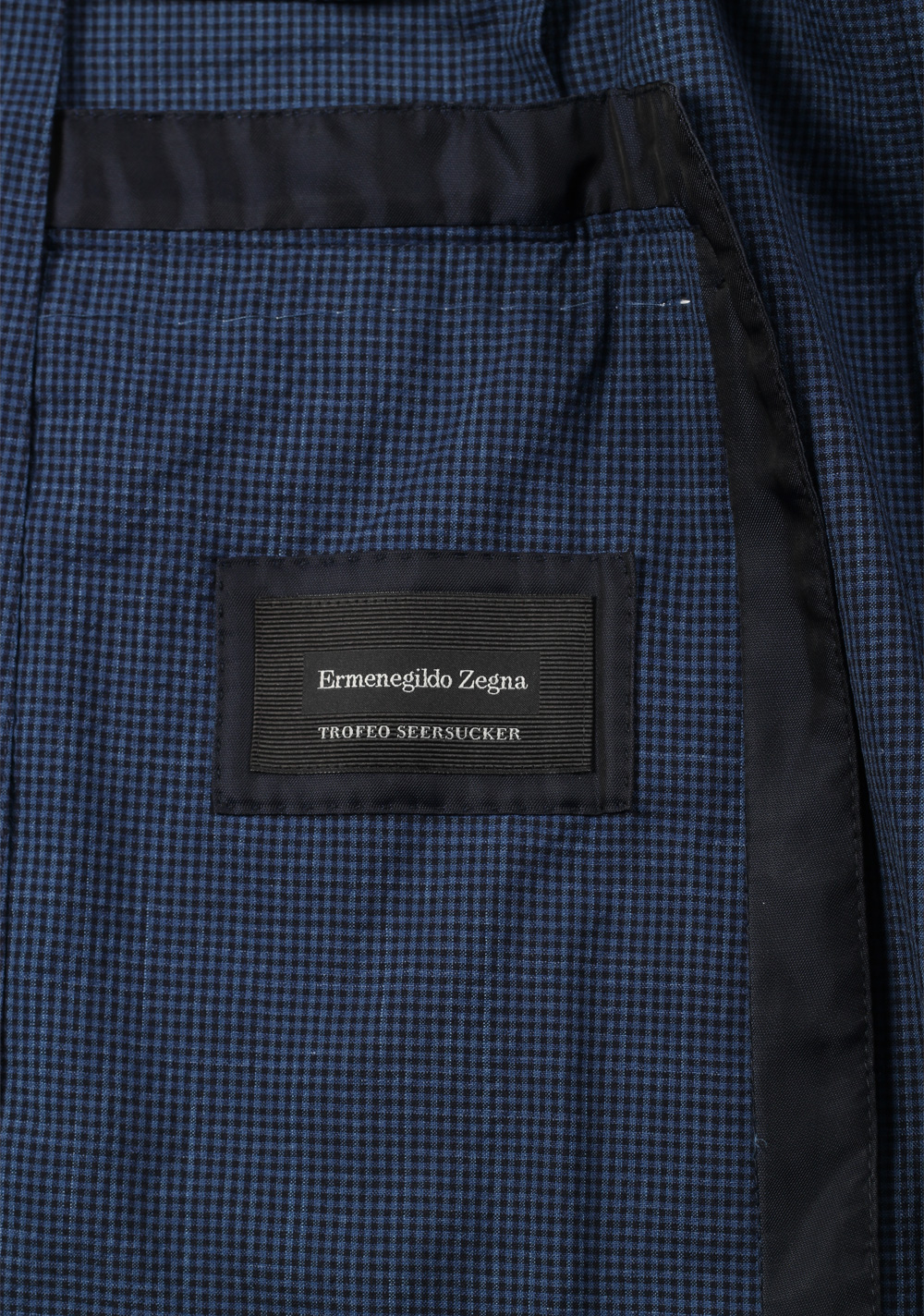 ZEGNA Zero Weight Trofeo Blue Checked Sport Coat Size 50 / 40R U.S. – image 7
