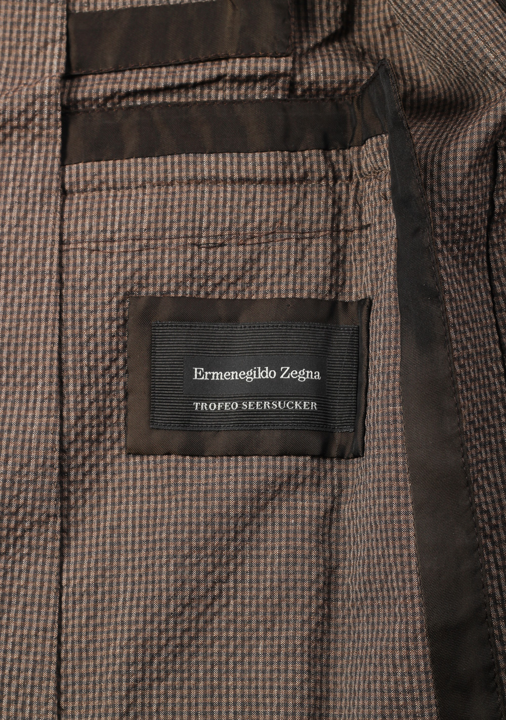 ZEGNA Zero Weight Trofeo Brown Checked Sport Coat Size 48 / 38R U.S. | Costume Limité
