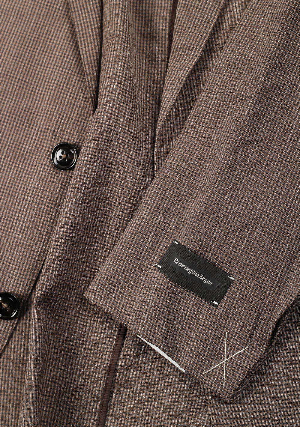 ZEGNA Zero Weight Trofeo Brown Checked Sport Coat Size 50 / 40R U.S. | Costume Limité