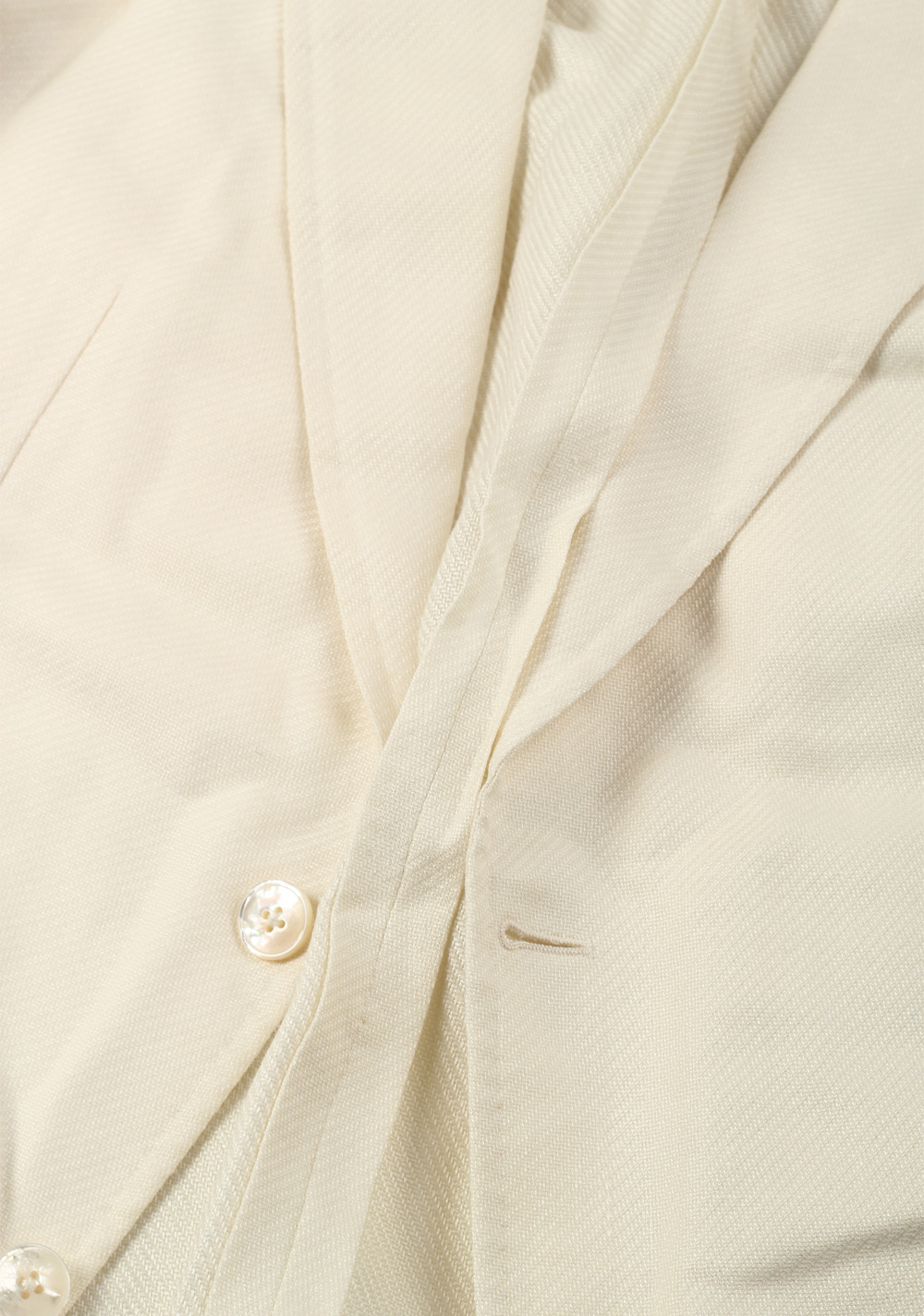 ZEGNA Manhatten Off White Sport Coat Size 52 / 42R U.S. In Silk Blend | Costume Limité