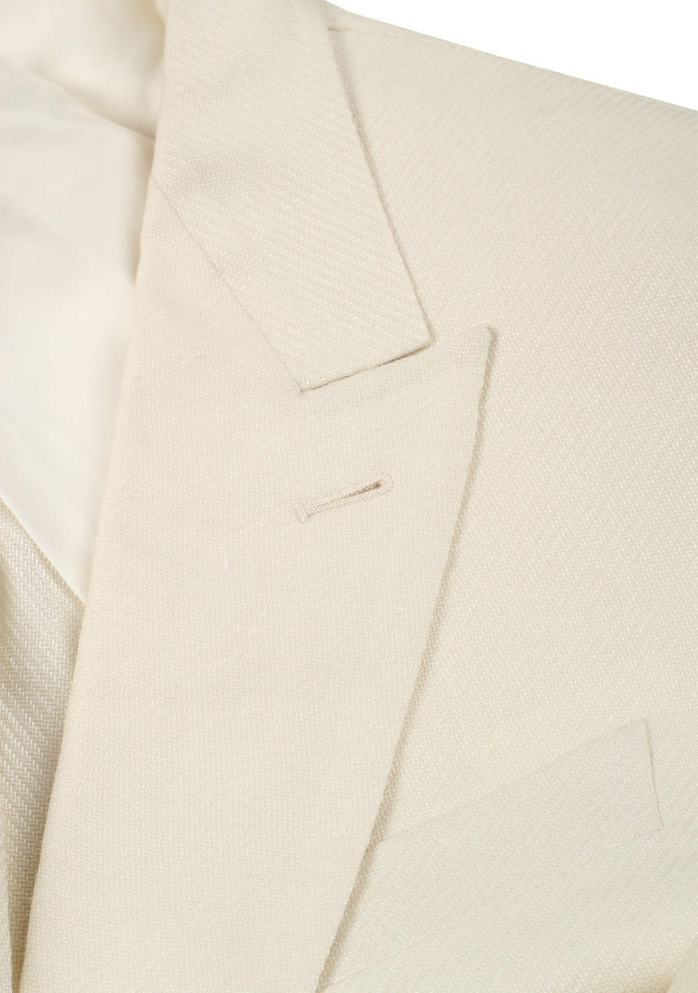 ZEGNA Manhatten Off White Sport Coat Size 52 / 42R U.S. In Silk Blend | Costume Limité
