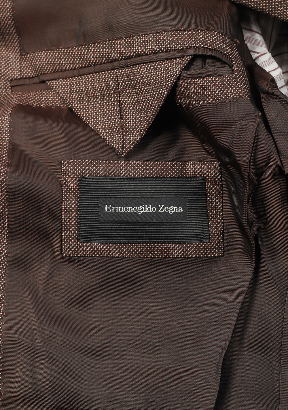 ZEGNA Mil Easy Brown Sport Coat Size 48 / 38R U.S. In Silk Blend – image 7