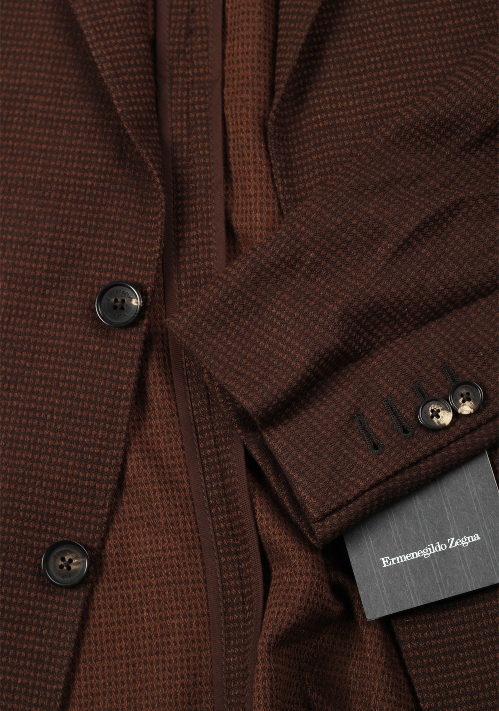 ZEGNA Silk Checked Brown Sport Coat Size 48 / 38R U.S. | Costume Limité