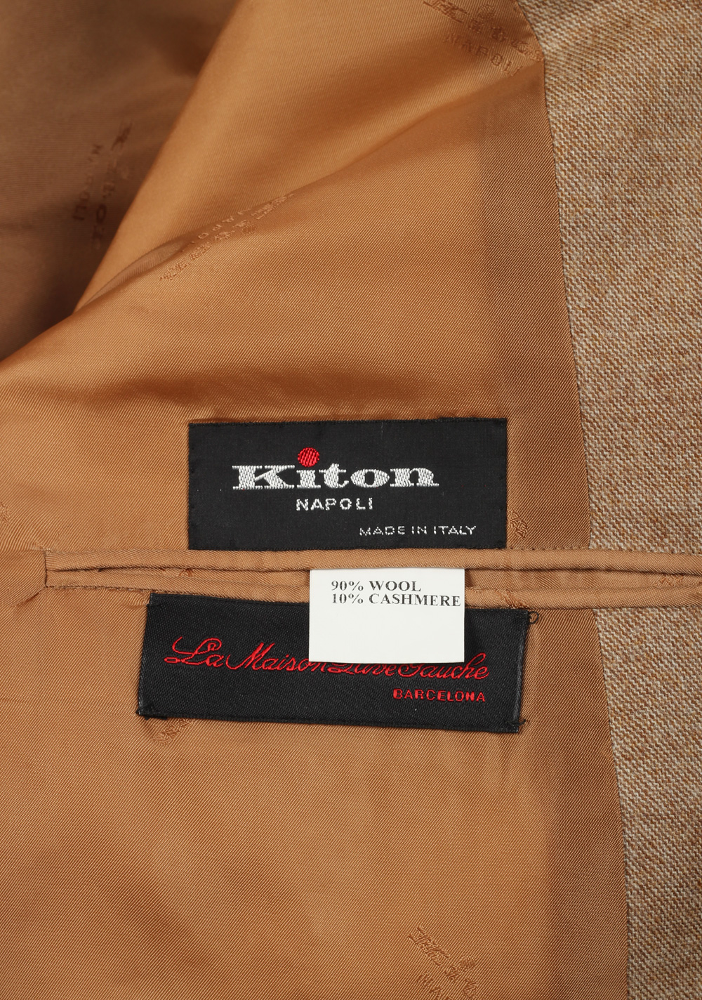 Kiton Beige Sport Coat Size 48 / 38R U.S. In Cashmere Blend | Costume Limité