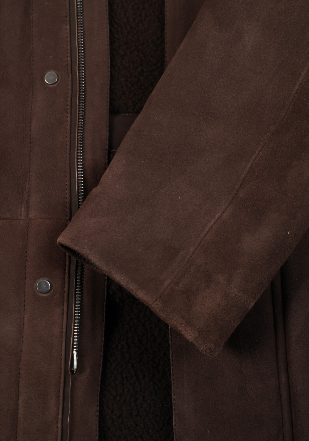 ZEGNA Brown Lamb Leather Coat | Costume Limité