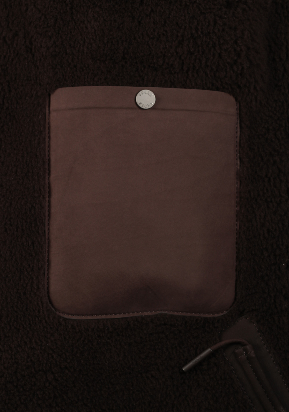 ZEGNA Brown Lamb Leather Coat | Costume Limité