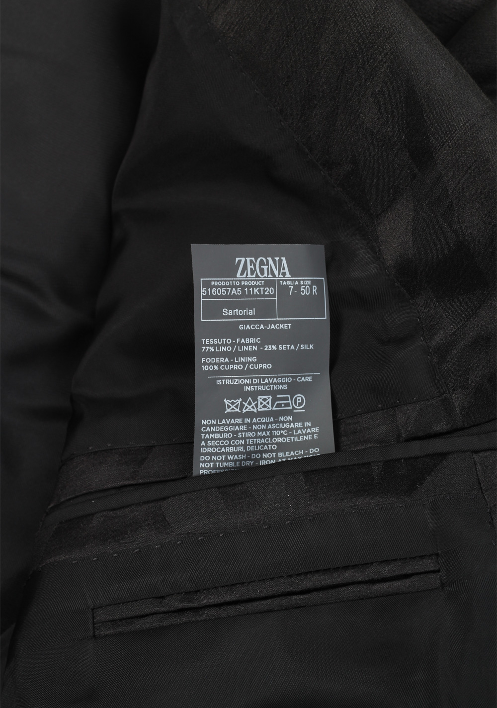 ZEGNA Sartorial Black Tuxedo Dinner Jacket Size 50 / 40R U.S. | Costume Limité