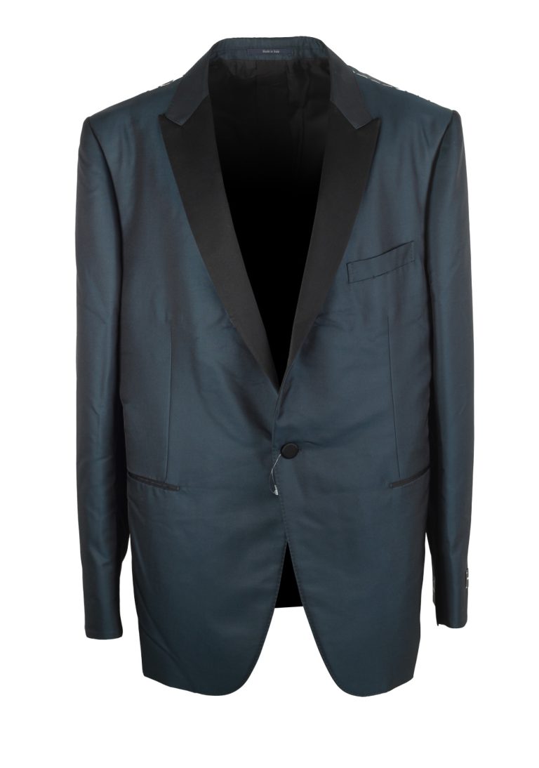 ZEGNA City Blue Tuxedo Dinner Jacket Size 58 / 48R U.S. - thumbnail | Costume Limité