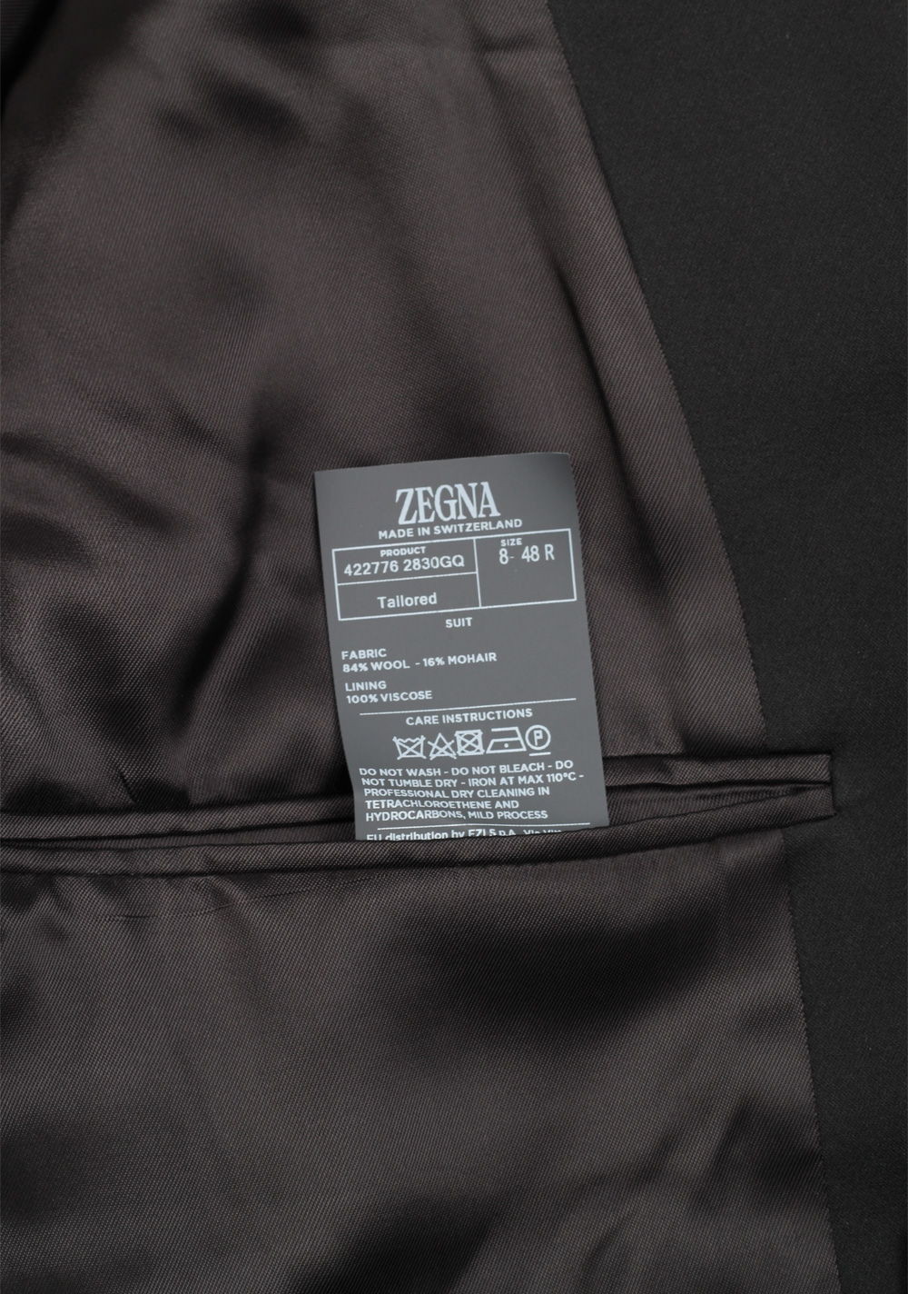 ZEGNA Tailored Black Tuxedo Dinner Jacket Size 48 / 38R U.S. | Costume Limité