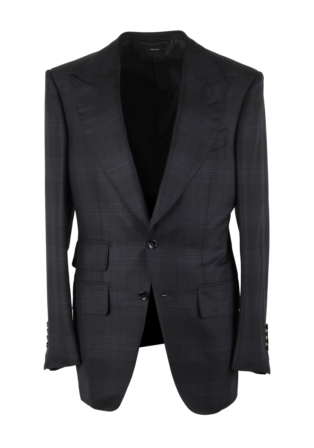 TOM FORD Atticus Blue Checked Sport Coat Size 46 / 36R U.S.
