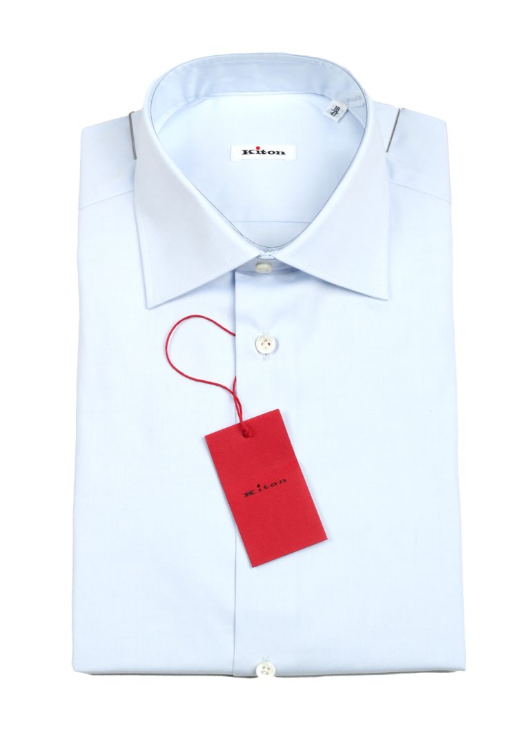 Kiton Solid Blue Dress Shirt - thumbnail | Costume Limité
