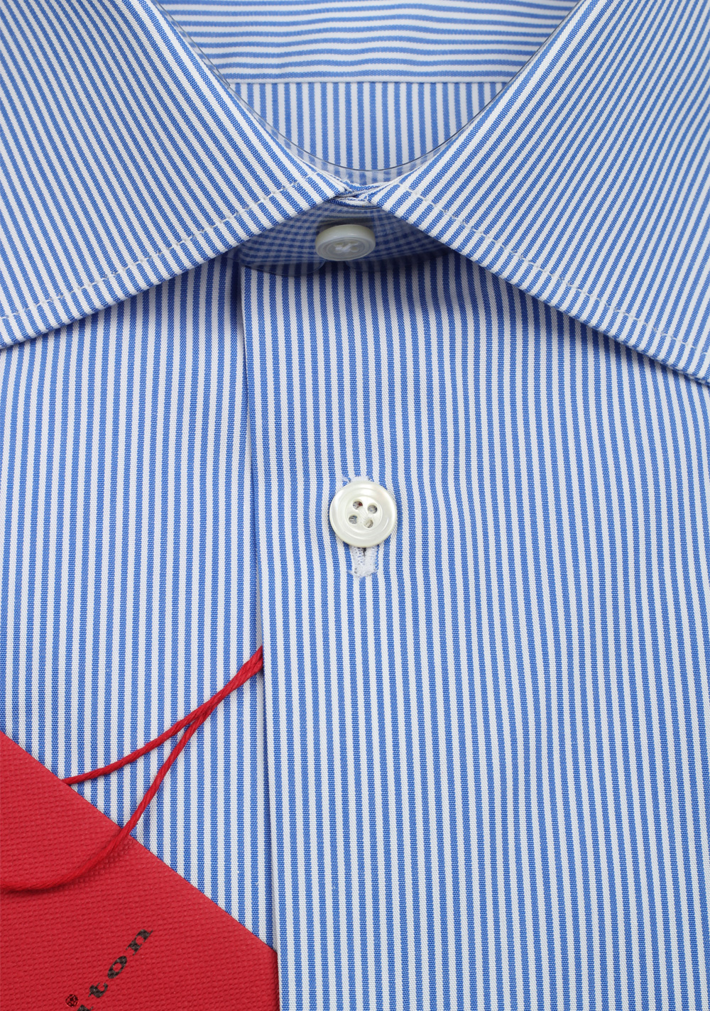 Kiton Striped Blue White Dress Shirt | Costume Limité