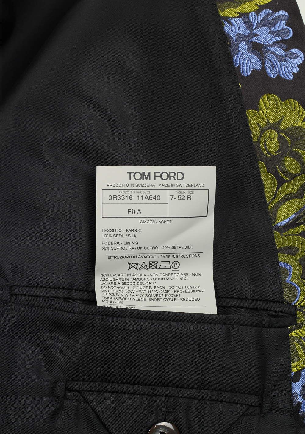 TOM FORD Windsor Floral Tuxedo Cocktail Dinner Jacket Size 52 / 42R U.S. Fit A | Costume Limité