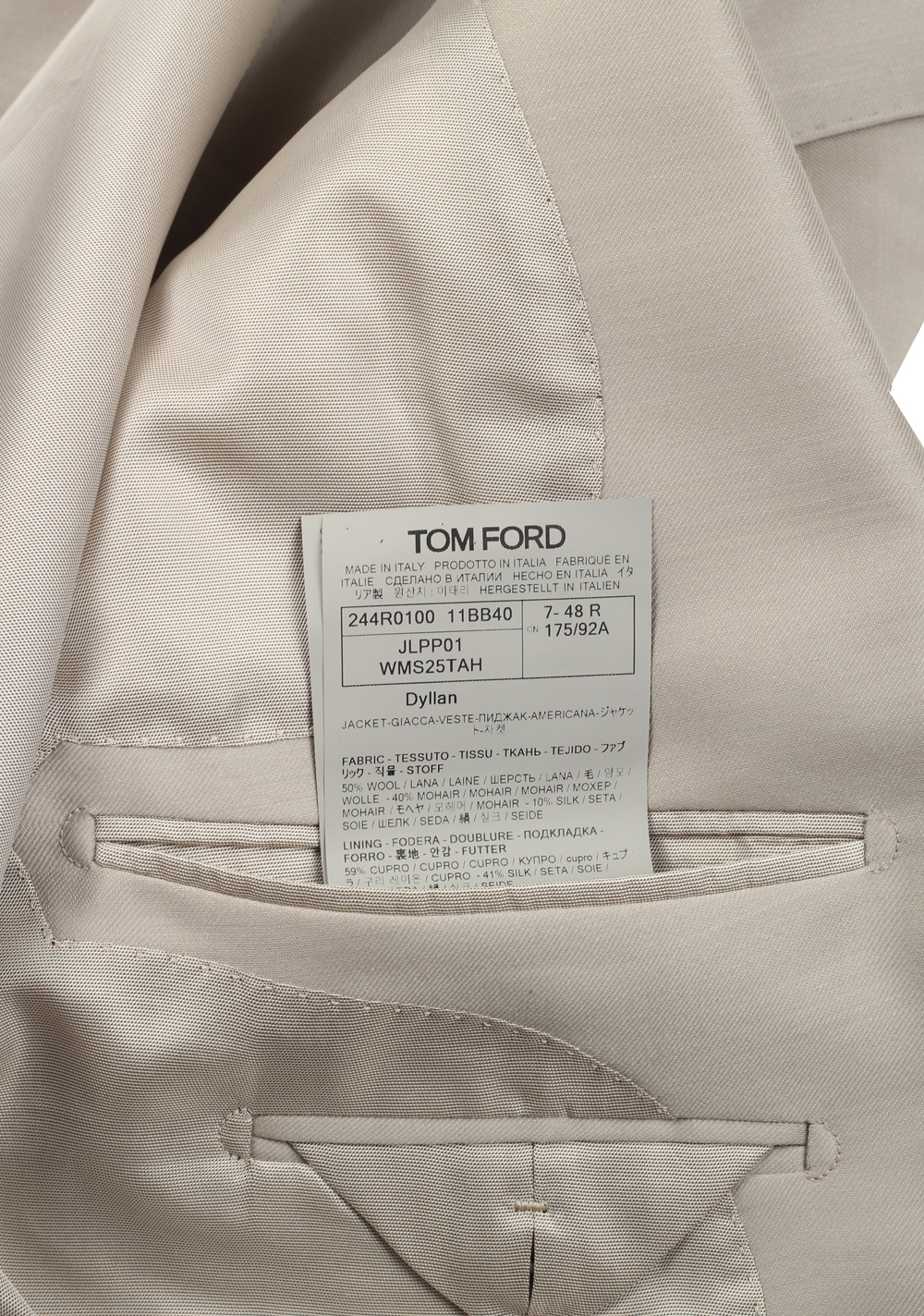 TOM FORD Dyllan Gray Suit Size 48 / 38R U.S. | Costume Limité