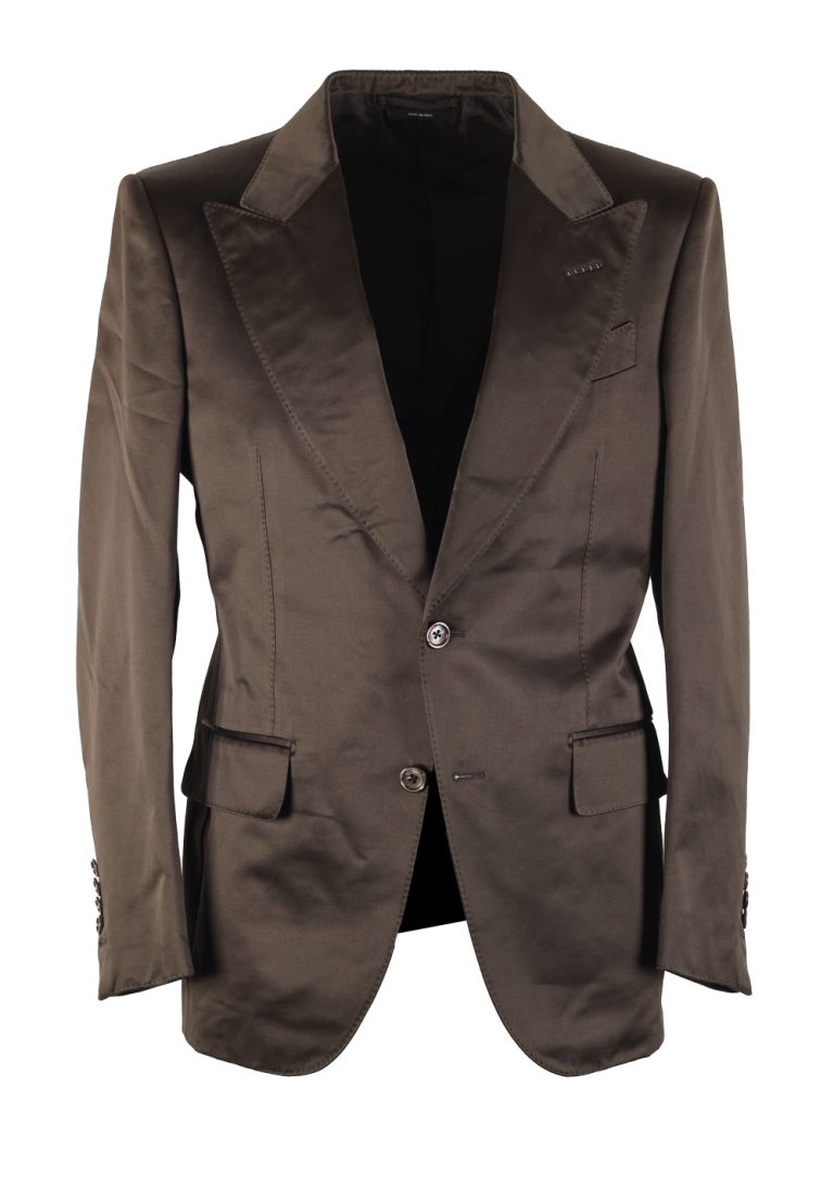 TOM FORD Dyllan Brown Suit Size 48 / 38R U.S. In Cotton - thumbnail | Costume Limité