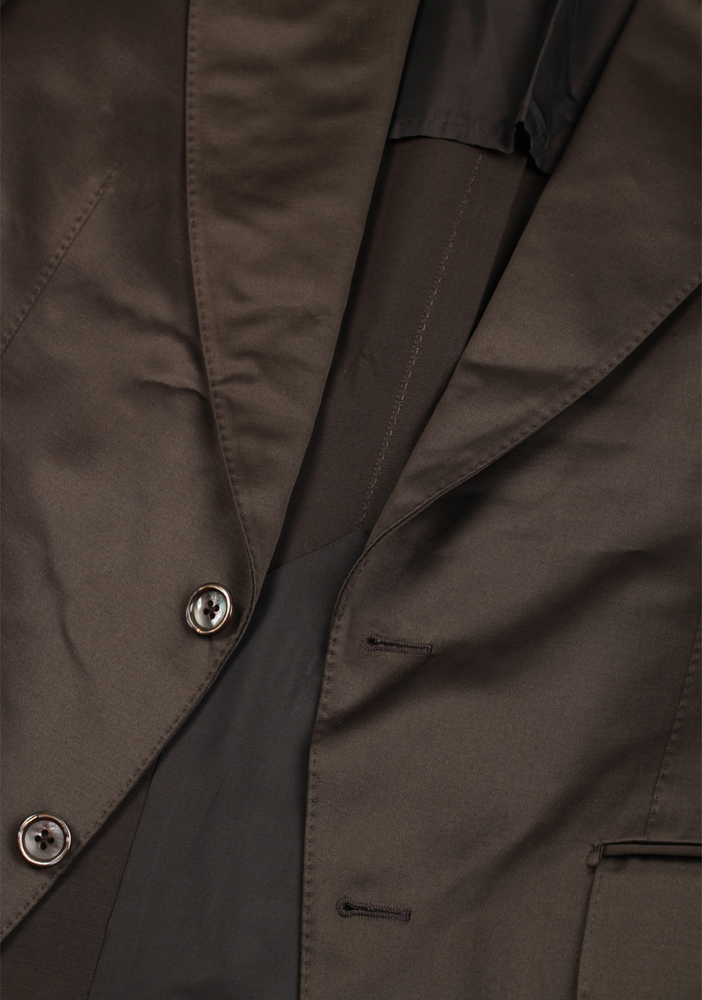 TOM FORD Dyllan Brown Suit Size 48 / 38R U.S. In Cotton | Costume Limité