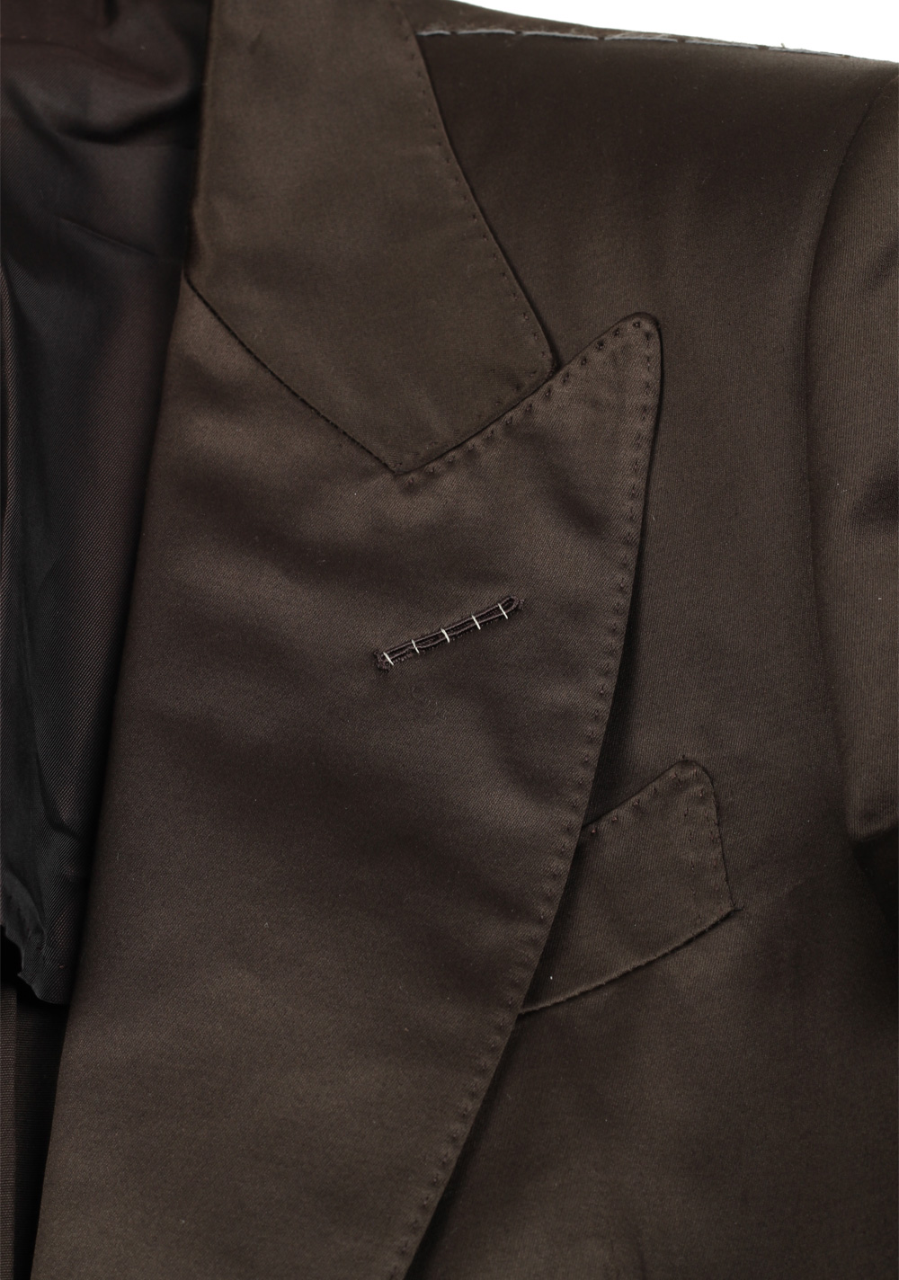 TOM FORD Dyllan Brown Suit Size 48 / 38R U.S. In Cotton | Costume Limité