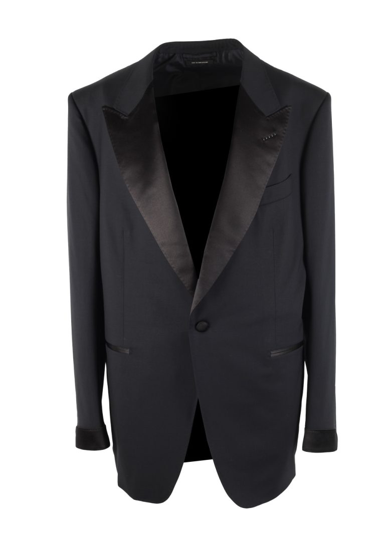 TOM FORD Shelton Midnight Blue Tuxedo Suit Size 58 / 48R U.S. - thumbnail | Costume Limité