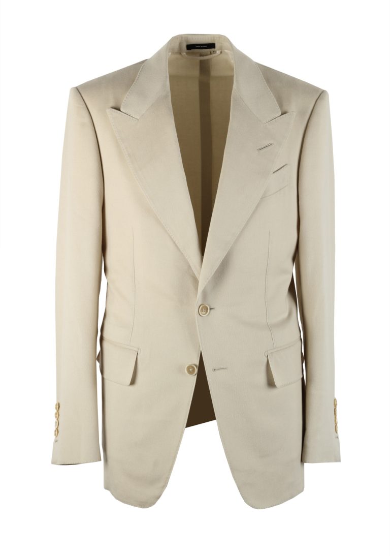 TOM FORD Shelton Cashmere Off White Sport Coat Size 48 / 38R U.S. - thumbnail | Costume Limité
