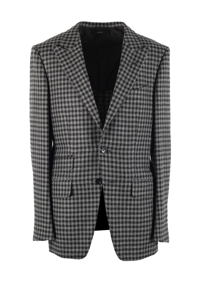 TOM FORD O’Connor Checked Black Gray Sport Coat Size 48 / 38R U.S. Fit Y - thumbnail | Costume Limité