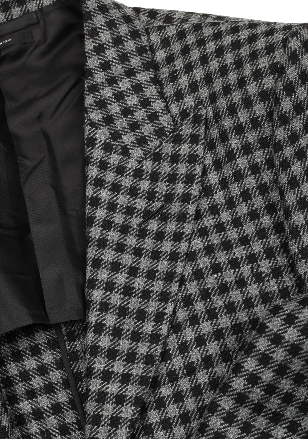TOM FORD O’Connor Checked Black Gray Sport Coat Size 48 / 38R U.S. Fit Y | Costume Limité