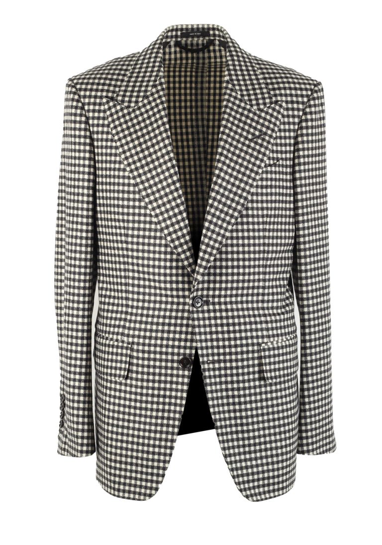 TOM FORD Shelton Checked Black White Sport Coat Size 48 / 38R U.S. - thumbnail | Costume Limité
