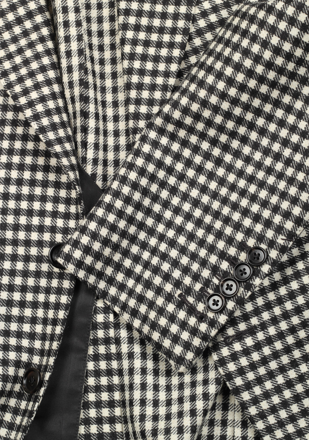 TOM FORD Shelton Checked Black White Sport Coat Size 48 / 38R U.S. | Costume Limité