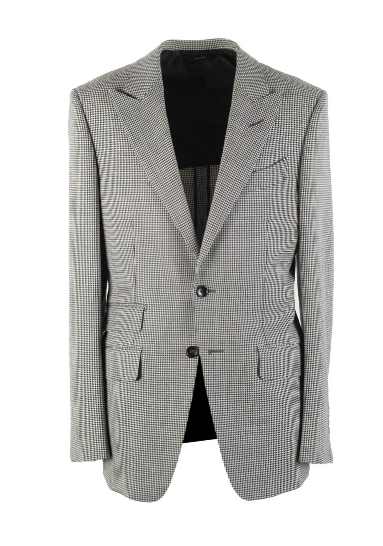 TOM FORD O’Connor Checked Black White Sport Coat Size 48 / 38R U.S. Fit Y - thumbnail | Costume Limité
