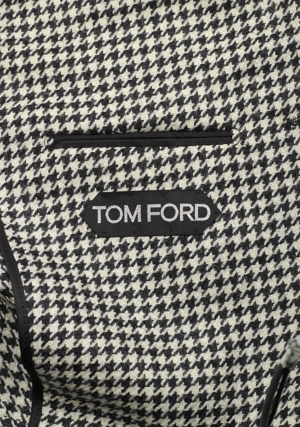 TOM FORD Shelton Checked Black White Sport Coat Size 48 / 38R U.S. | Costume Limité