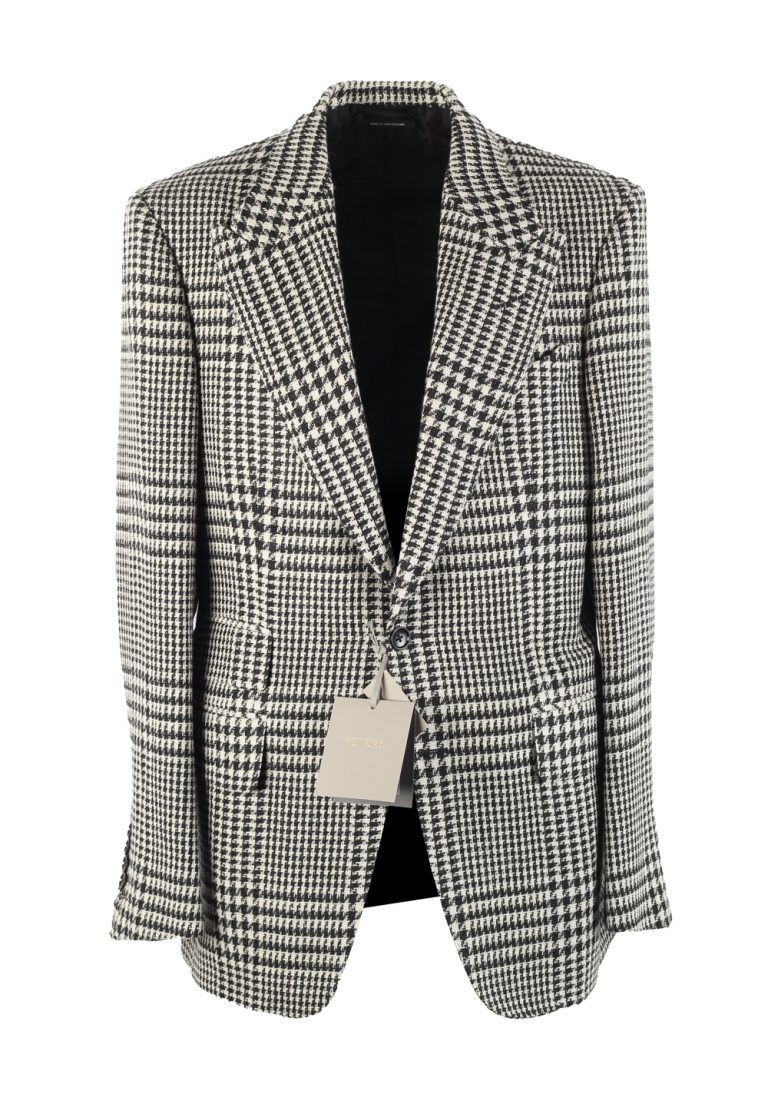 TOM FORD Shelton Checked Black White Sport Coat Size 50 / 40R U.S. - thumbnail | Costume Limité