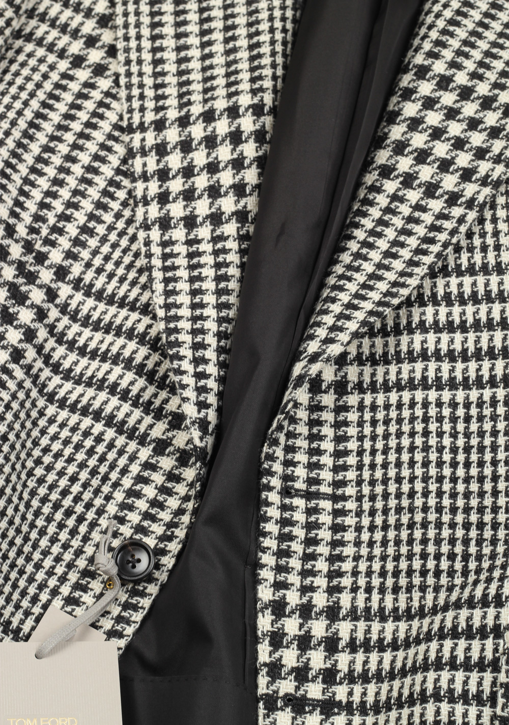 TOM FORD Shelton Checked Black White Sport Coat Size 50 / 40R U.S. | Costume Limité