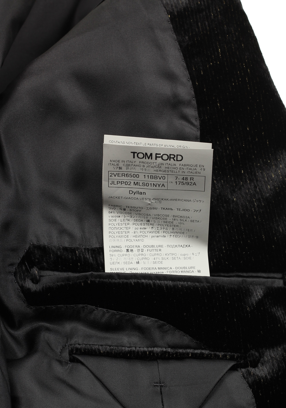 TOM FORD Dyllan Black Cocktail Dinner Jacket Size 48 / 38R | Costume Limité