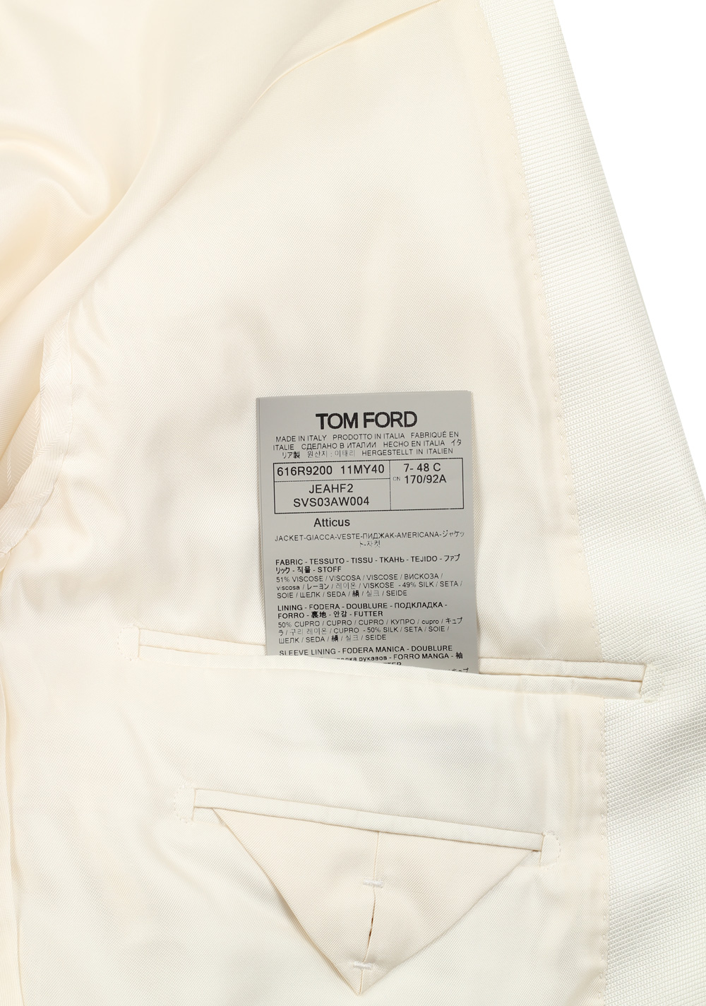 TOM FORD Atticus Ivory Tuxedo Dinner Jacket | Costume Limité