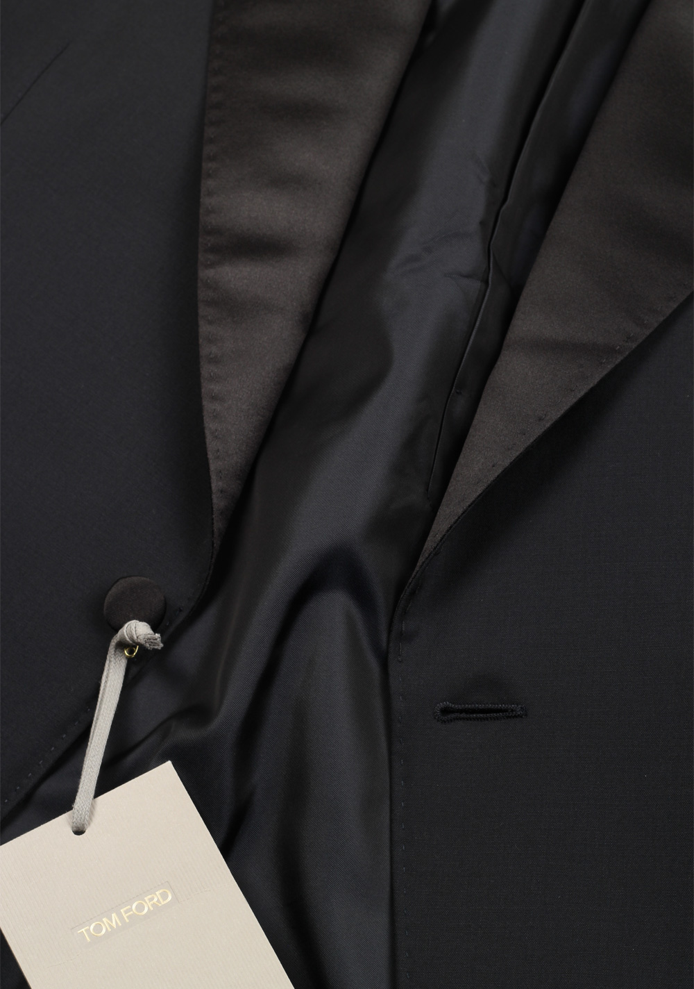 TOM FORD Shelton Black Tuxedo Dinner Jacket Size 56 / 46R U.S. | Costume Limité
