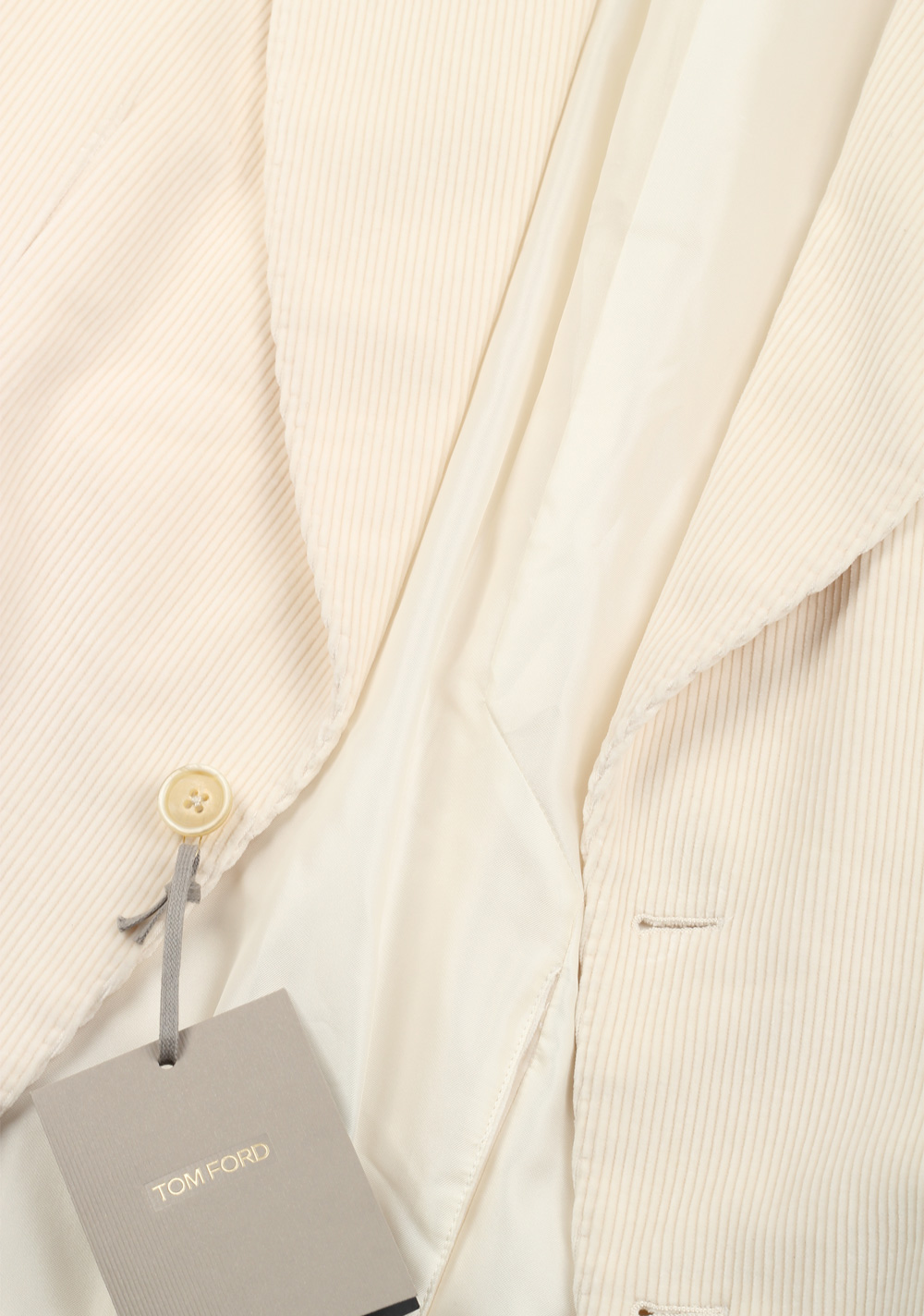 TOM FORD Atticus Off White Corduroy Sport Coat Size 52 / 42R U.S. | Costume Limité