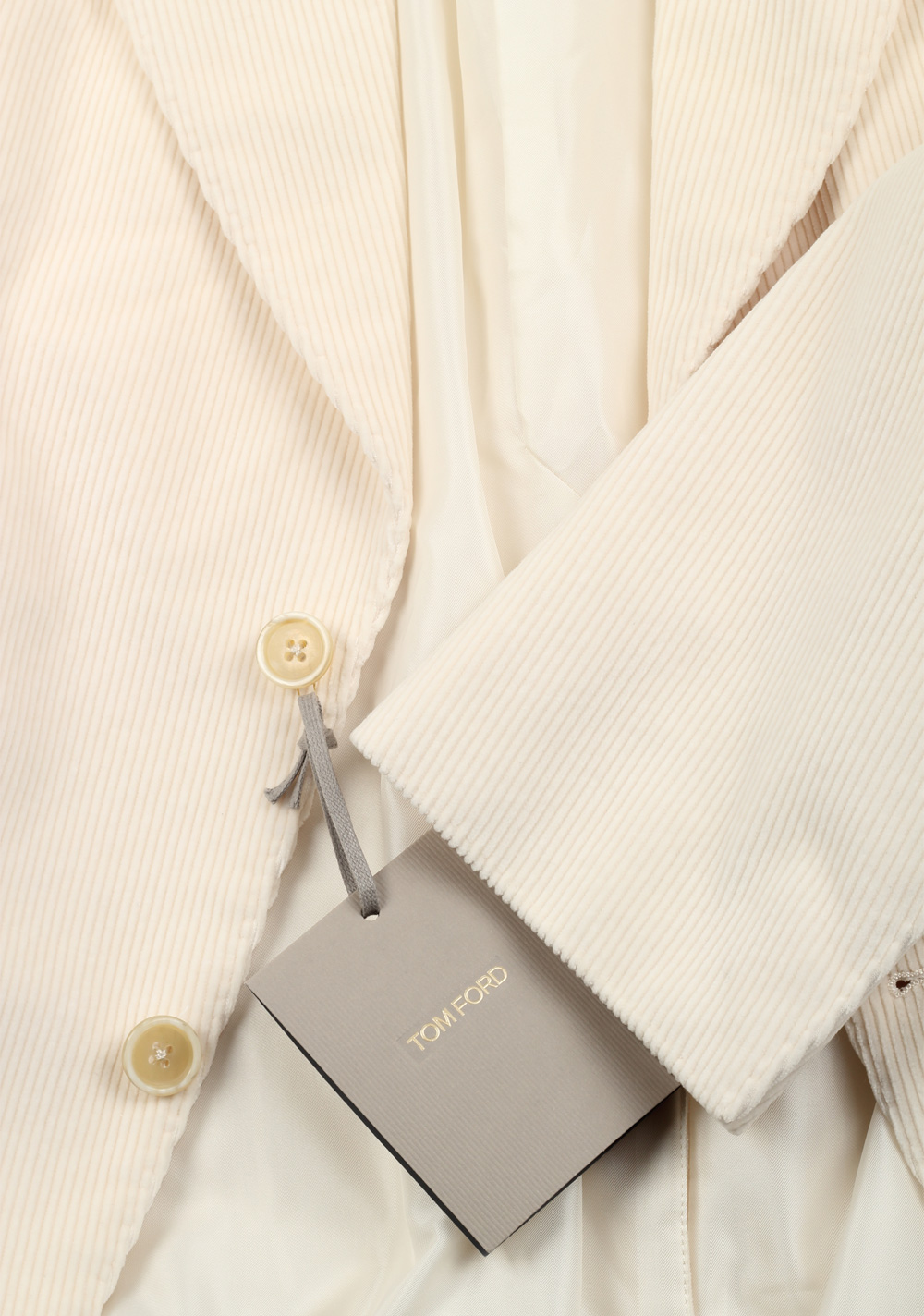 TOM FORD Atticus Off White Corduroy Sport Coat Size 52 / 42R U.S. | Costume Limité