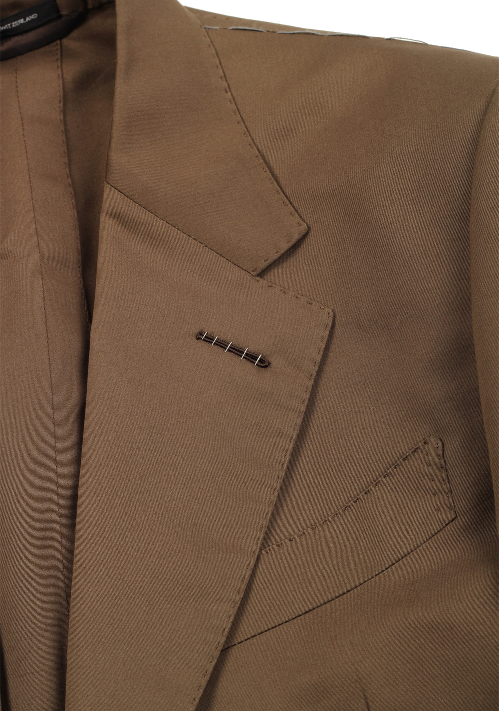 TOM FORD Shelton Brown Sport Coat Size 48 / 38R U.S. In Cotton Silk | Costume Limité