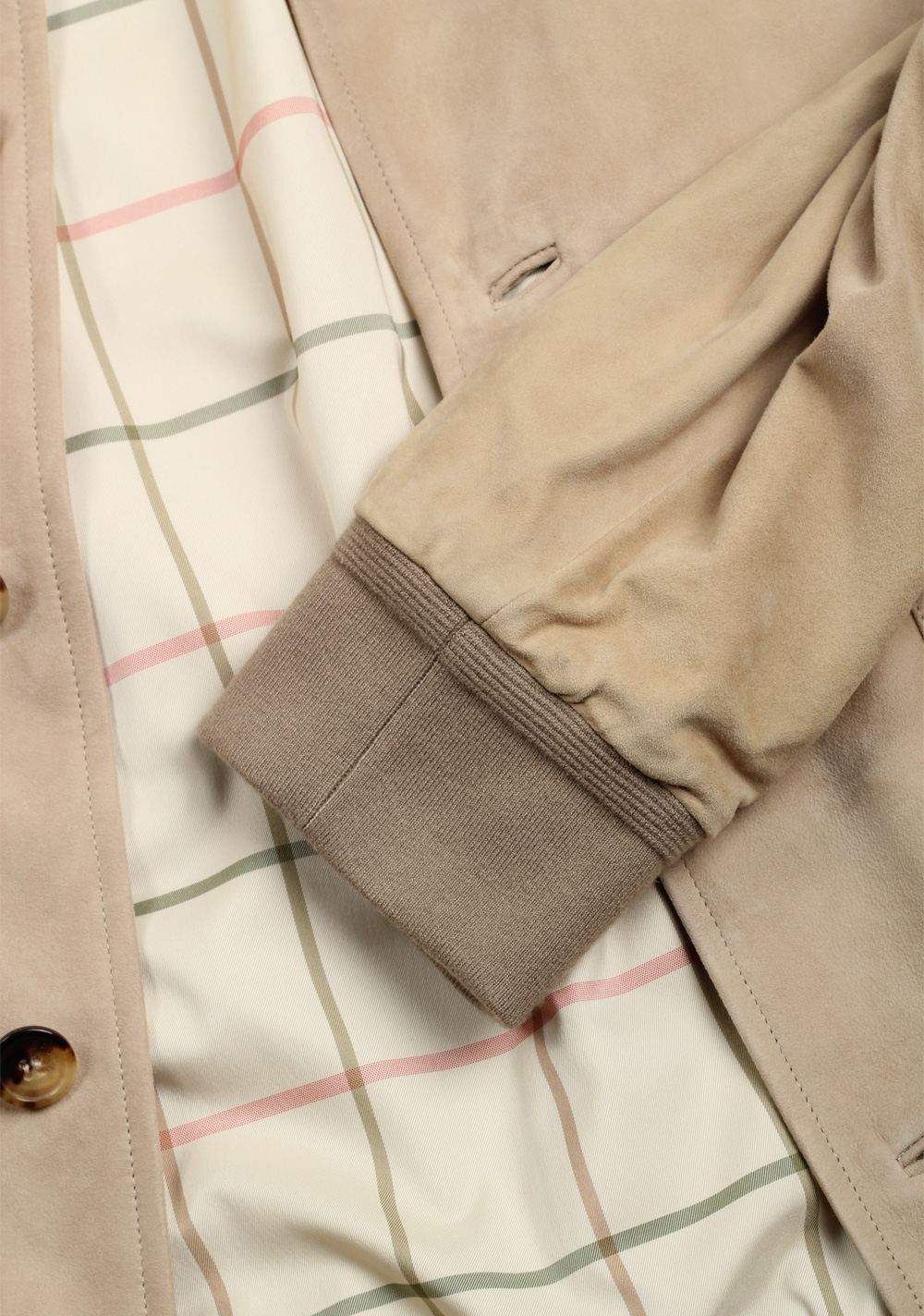 Loro Piana Beige Suede Bomber Jacket Coat – image 4