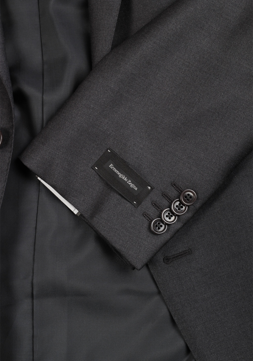ZEGNA Milano Trofeo Gray Solid Suit Size 58 / 48R U.S. – image 4