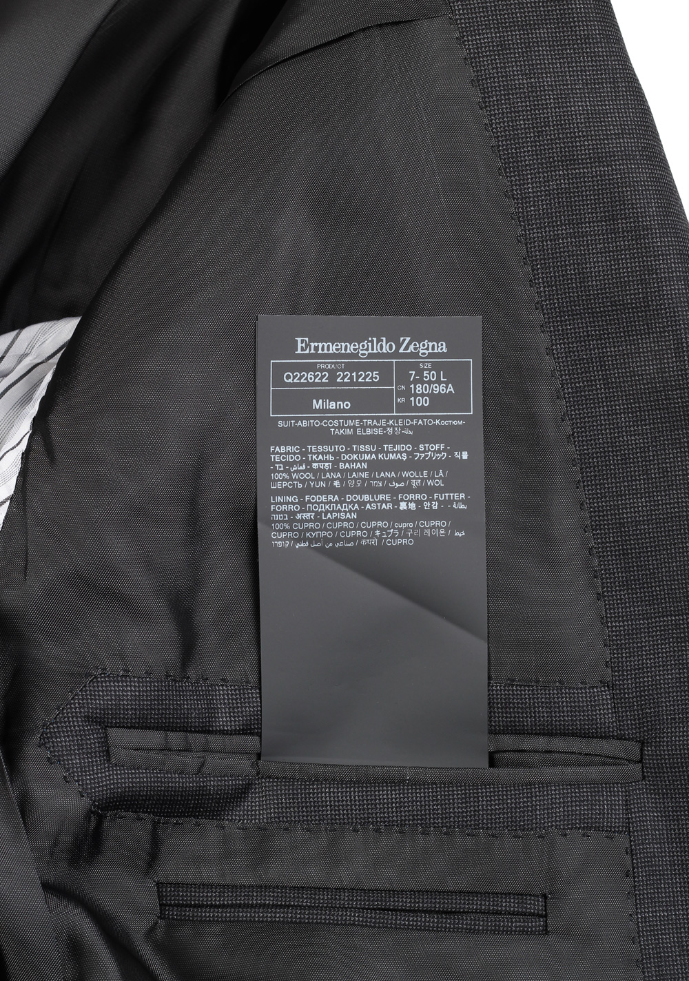 ZEGNA Milano Trofeo Gray Solid Suit Size 50L / 40L U.S. – image 6